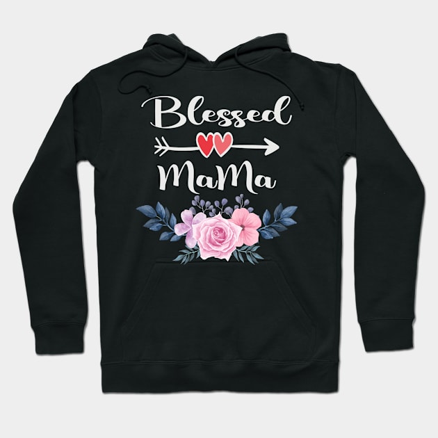 Blessed Mama T shirt Floral Mother's Day Gift For Mom Mommy Grandma Women Hoodie by Bao1991